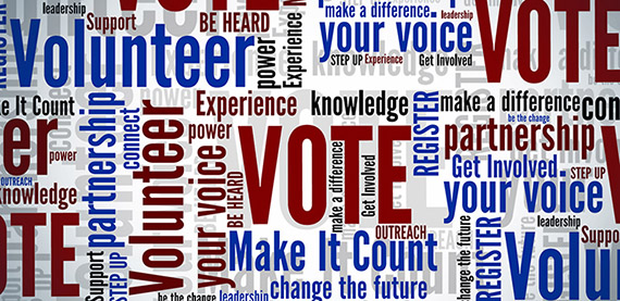 promotion of voting word cloud